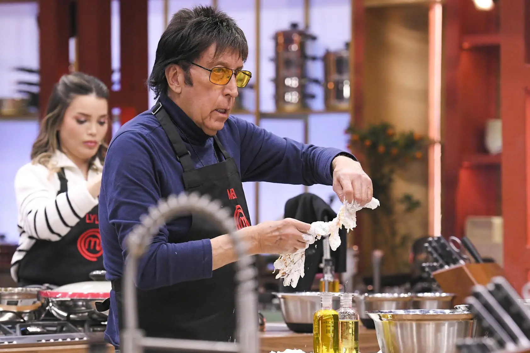 Memo Ríos en las cocinas de MasterChef Celebrity